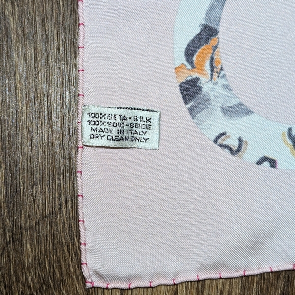 Chanel Scarf Silk Pink Multi with Certificate Of Authenticity LNC - Picture 4 of 9